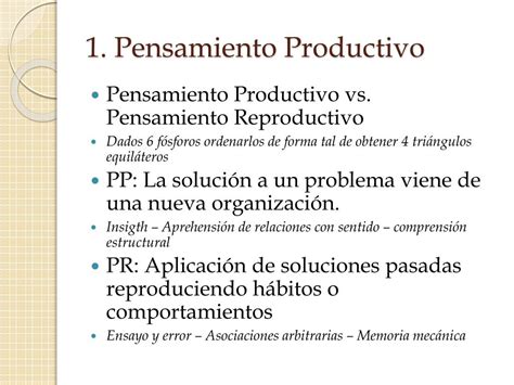 Ppt Teoría De La Gestalt Pensamiento Productivo Powerpoint