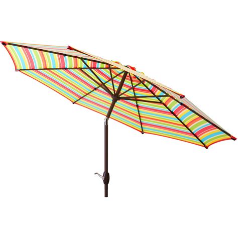 Mainstays 9 Outdoor Tilt Market Patio Umbrella Multicolor Stripe
