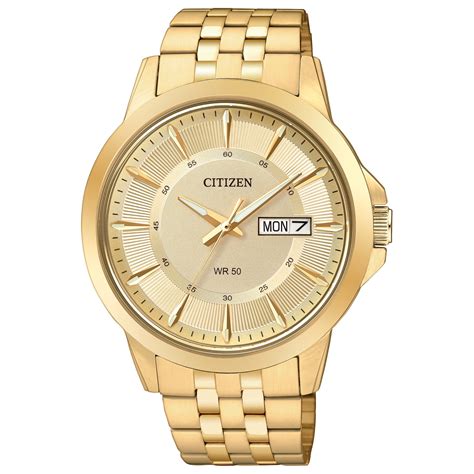 Citizen Mens Gold Tone Stainless Steel Watch Bf2013 56p