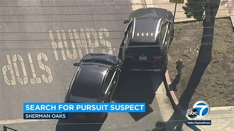 Suspect Reportedly Shot At Chp During Chase Search Underway In Sherman Oaks Abc7 Youtube