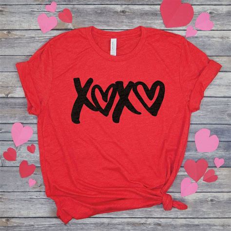 xoxo shirt cute valentines day shirt for women hugs and kisses unisex graphic tee etsy