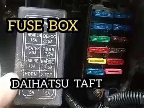 Fuse Box Mobil Daihatsu Taft Youtube
