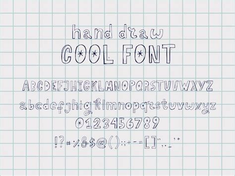 Premium Vector Hand Drawn Font Abstract Doodle