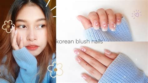 Korean Blush Nails 💗 Cute Design Nail Trend How To Do It At Home Eyeshadow Palette