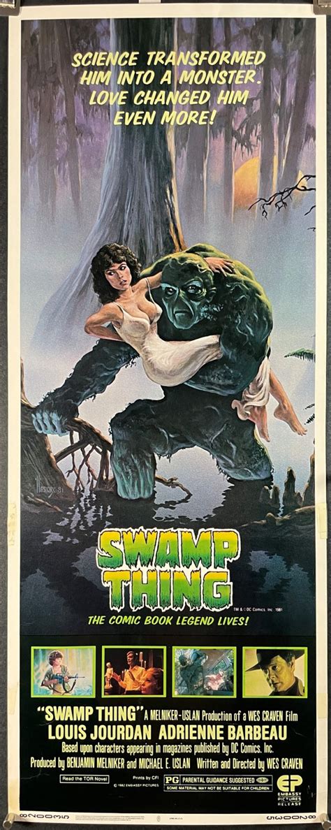 The Swamp Thing Original Adrienne Barbeau Insert Movie Poster Original Vintage Movie Posters