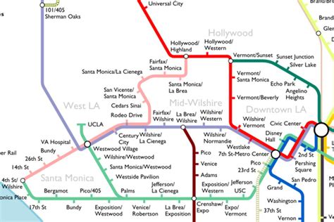 Los Angeles Public Transportation Map Time Zones Map World
