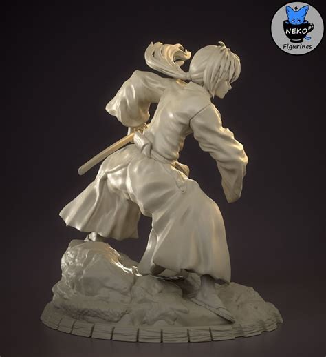 Himura Kenshin Rurouni Kenshin Anime Figurine For 3d Printing 3d Model 3d Printable Cgtrader