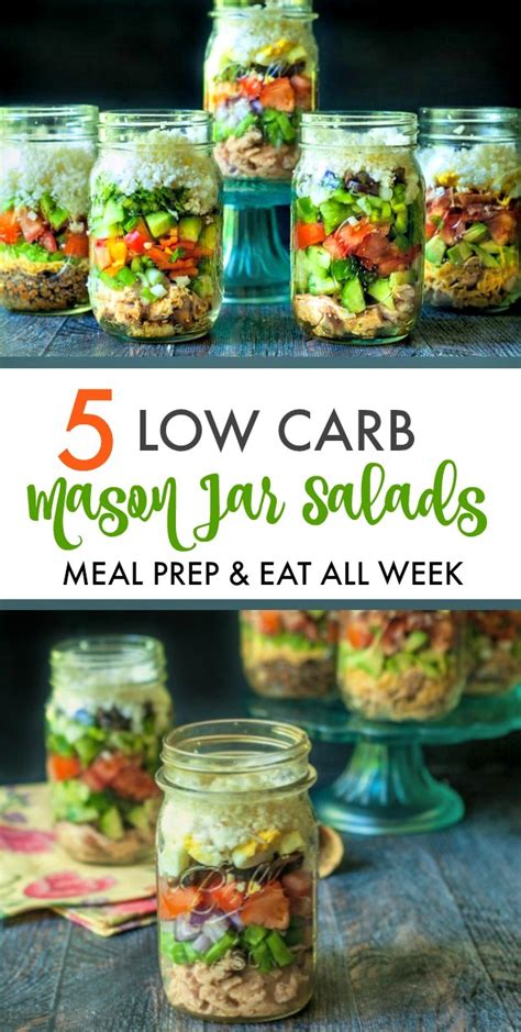 My Life Cookbook — 5 Low Carb Mason Jar Salads Using Cauliflower Rice