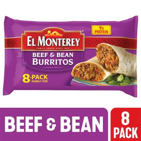 El Monterey® Beef And Bean Burritos 8 Ct 32 Oz Food 4 Less
