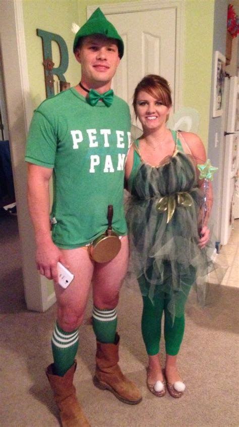 Peter Pan And Tinker Bell Couples Halloween Costume Funny Couple