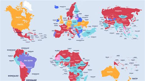 The Most Common Last Name In Every Country Mapped