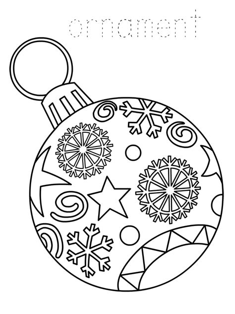 Christmas Ornament Coloring Pages Best Coloring Pages For Kids