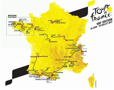 Le tour de france 2021 sera la 108e édition du tour de france cycliste et devrait se dérouler en juin et juillet 2021, sur une distance de 3 383 km. Tour De France 2021 Parcours Détaillé