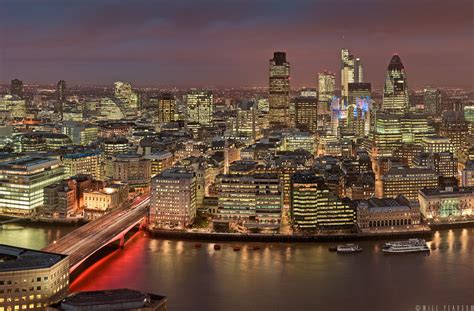 Shard View at Night Panorama - Will Pearson - Panoramic Photographer London