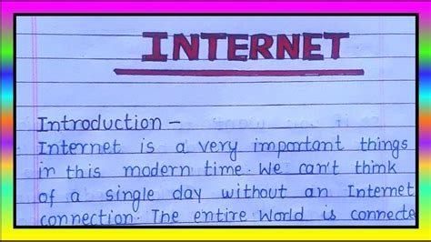Write An Essay On Internet In English Internet Essay In English