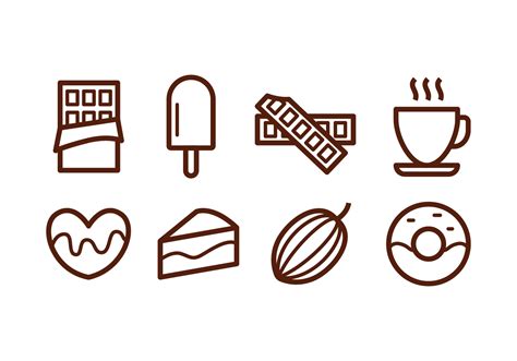 Free Chocolate Icons 124807 Vector Art At Vecteezy