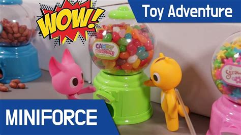 Miniforce Toy Adventure Candy Play Forklift Excavator Youtube