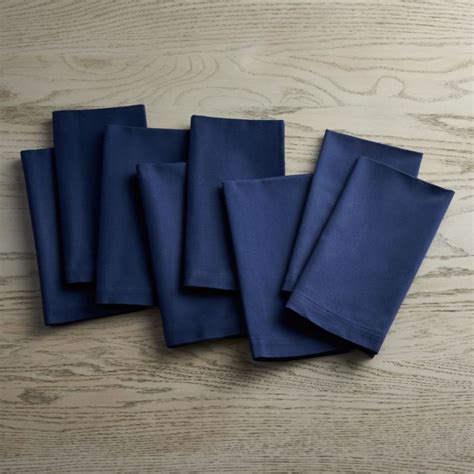 fete navy blue cloth napkins set   reviews crate