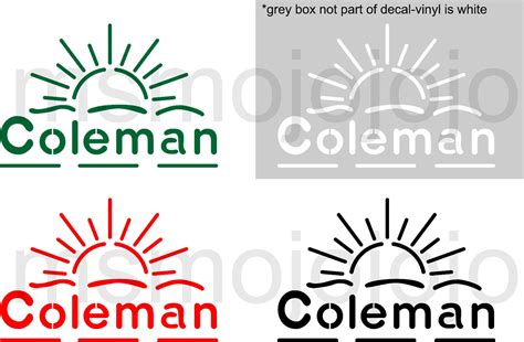 Coleman Lantern Sunrise Logo Vinyl Decal Ebay