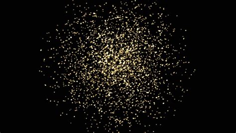 Golden Explosion On Black Background Stock Footage Video 100 Royalty