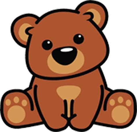 Cute Baby Teddy Bear Cub Sitting Paws Kawaii Animal Cartoon Vinyl