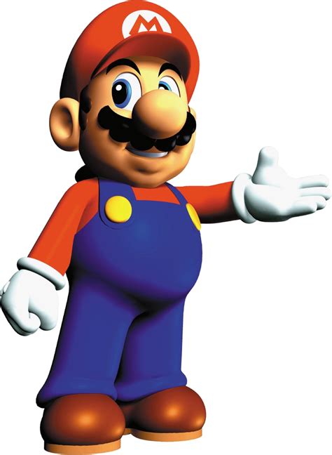 Download Mario Presenting Artwork Super Mario 64 Mario Png Png Image