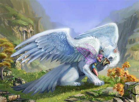 White Griffin Mythical Creatures Mythological Creatures Mythical Animal