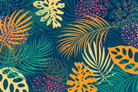 Abstract Tropical Background Concept Free Vector