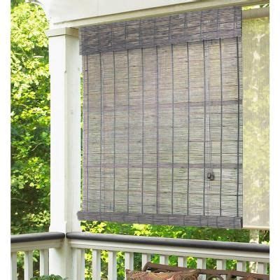 Simply hold the bottom rail of the blinds and lift to raise the blind or pull down to lower the blind. Radiance Gray Wash Norwood Bamboo Rollup Blind - 72 in. W ...