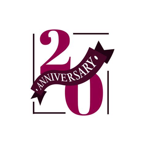 20th Work Anniversary Illustrations Royalty Free Vector Graphics
