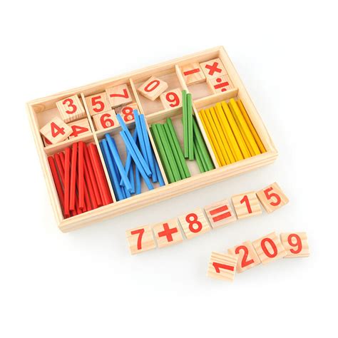 Kids Children Wooden Numbers Mathematics Early Learning Counting