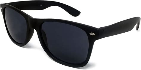 Black Lens Classic Sunglasses Style Unisex Shades Uv400 Protective Mens Ladies Matte Black