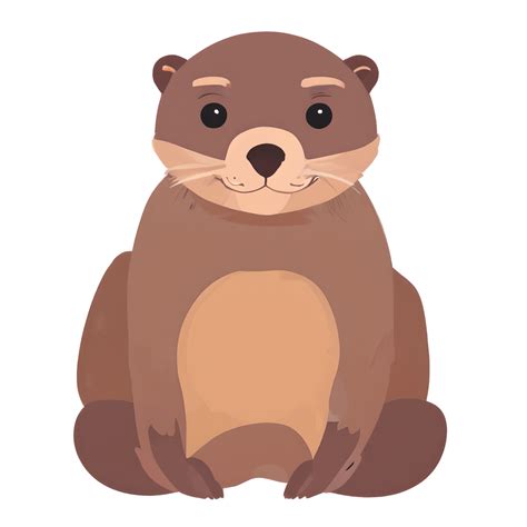 Sea Otter Cartoon Graphic · Creative Fabrica