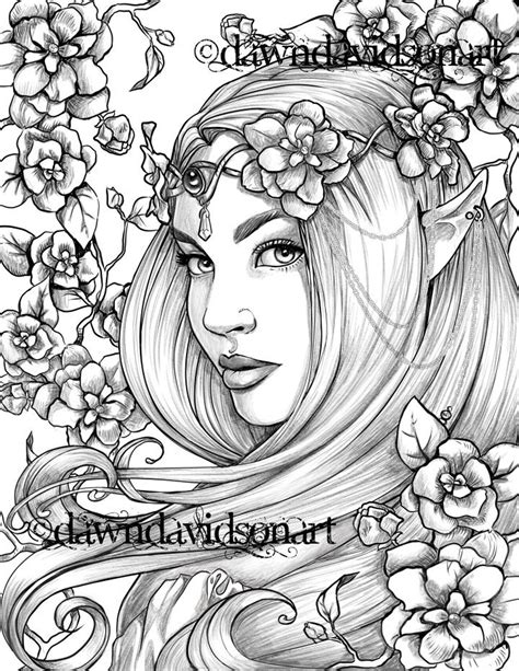 Freckles the Fairy, Coloring Page, Printable, Colouring for adults