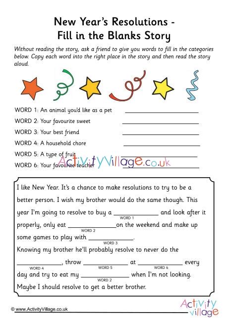 New Year Resolutions For Kids Worksheet Pdf 2023 Get New Year 2023 Update