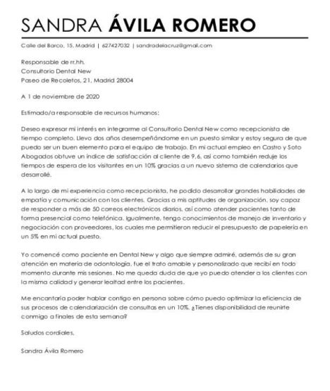 Carta De Presentacion Asistente Administrativo