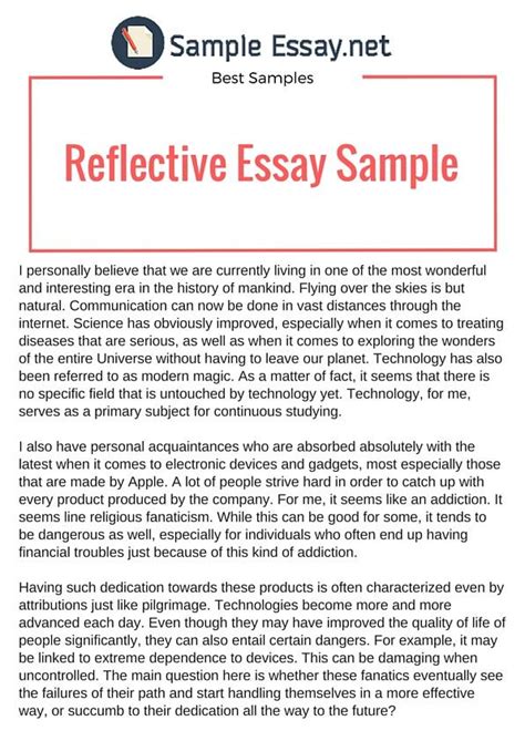 Expository Essay Samples Just The Facts Reflective Essay Examples