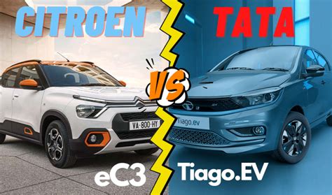 New Citroen Ec3 Vs Tata Tiago Ev Specifications Comparo Check It Out