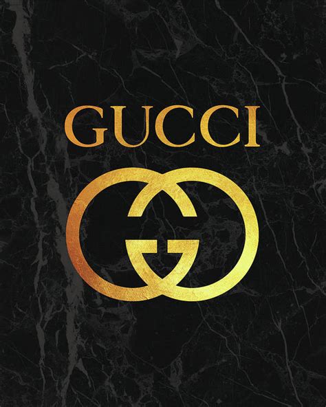 Gucci Black And Gold Lifestyle And Fashion Art Print By Tuscan Afternoon