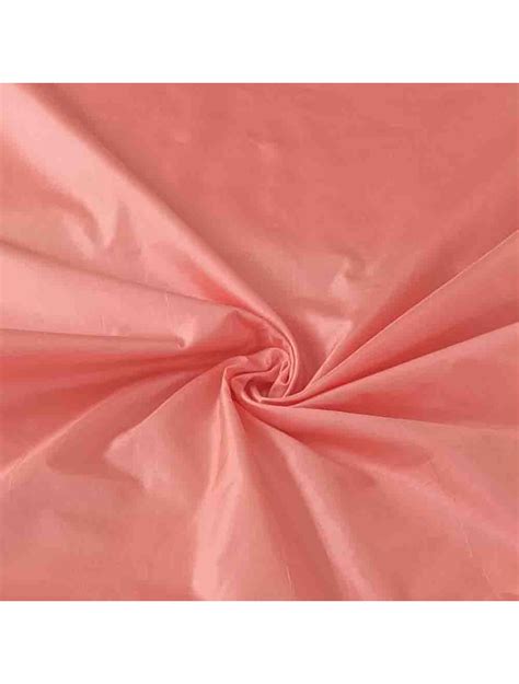Peach Pure Silk Fabric Saroj Fabrics