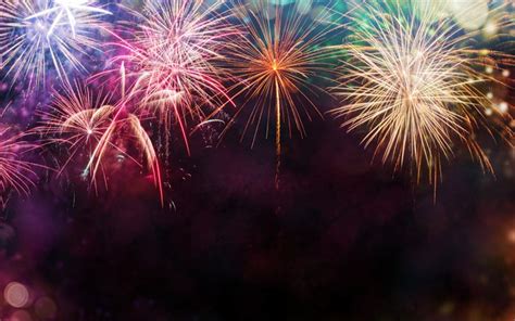 Download Wallpapers Colorful Fireworks 4k Happy New Year Fireworks