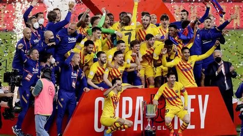 Messi Scores Twice As Barcelona Win Copa Del Rey Trophy Kfn