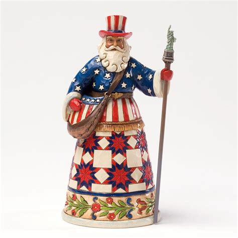Jim Shore Usa American Santa Claus Patriotic Christmas Figurine 4027704