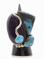 Lot - ADAM FIERRO NAVAJO STERLING SILVER & TURQUOISE, SUGILITE RING