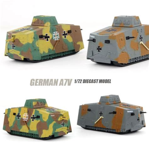 German A7v 172 Diecast Model Finished Tank 3r Ebay