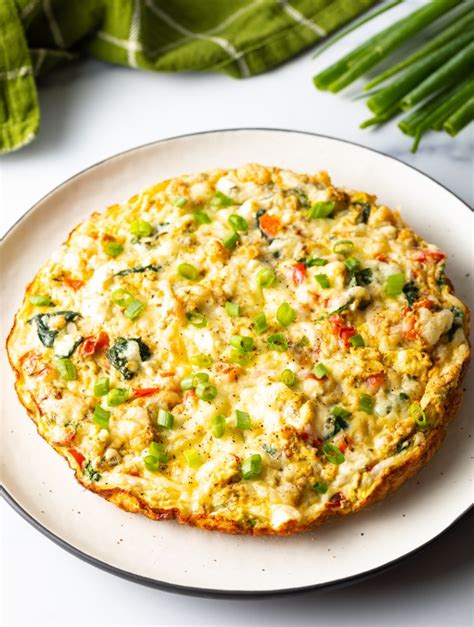 Egg White Frittata With Spinach And Peppers A Spicy Perspective