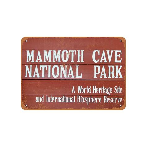 Mammoth Cave National Park Vintage Look Metal Sign Etsy