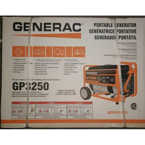 Generac Gp3250 Portable Generator 3250w