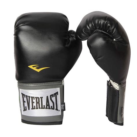 Everlast 8oz Black Pro Style Training Boxing Gloves