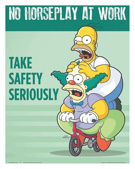 Safetypostercom Simpsons Safety Poster Safety Banner Legend No